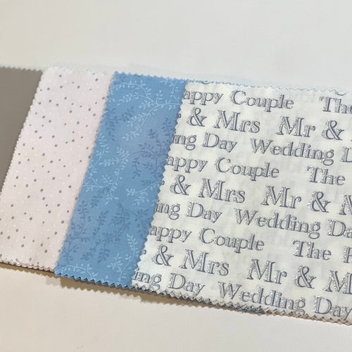 Mr. & Mrs. Silver Wedding Message Quilt Kit - Wedding Guest Book Quilt - Wedding Keepsake