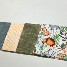 Load image into Gallery viewer, Baby Safari Animals Message Quilt Kit - Baby Shower Quilt Kit - Baby Keepsake - Lion Message Quilt Kit - Safari Animal Blanket - Crazy4Claire