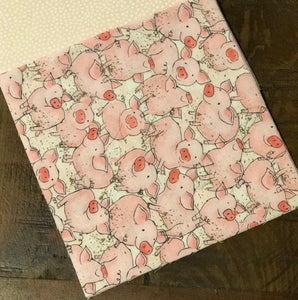 Pig Message Quilt Kit - Piglet Baby Shower Quilt Kit - Piggy Baby Shower Gift - Newborn Keepsake