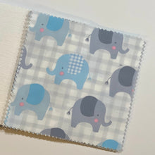 Load image into Gallery viewer, Baby Blue and Gray Elephant Message Quilt Kit - Baby Shower Quilt Kit - Baby Shower Gift - Newborn Keepsake