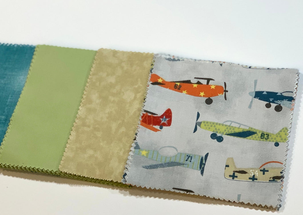 Airplane Message Quilt Kit - Airplanes Baby Shower Quilt Kit - Baby Shower Gift - Newborn Keepsake