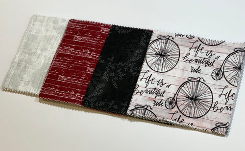 Life is a Beautiful Ride Message Quilt Kit - Adult Bicycle Themed Quilt - Adult Keepsake